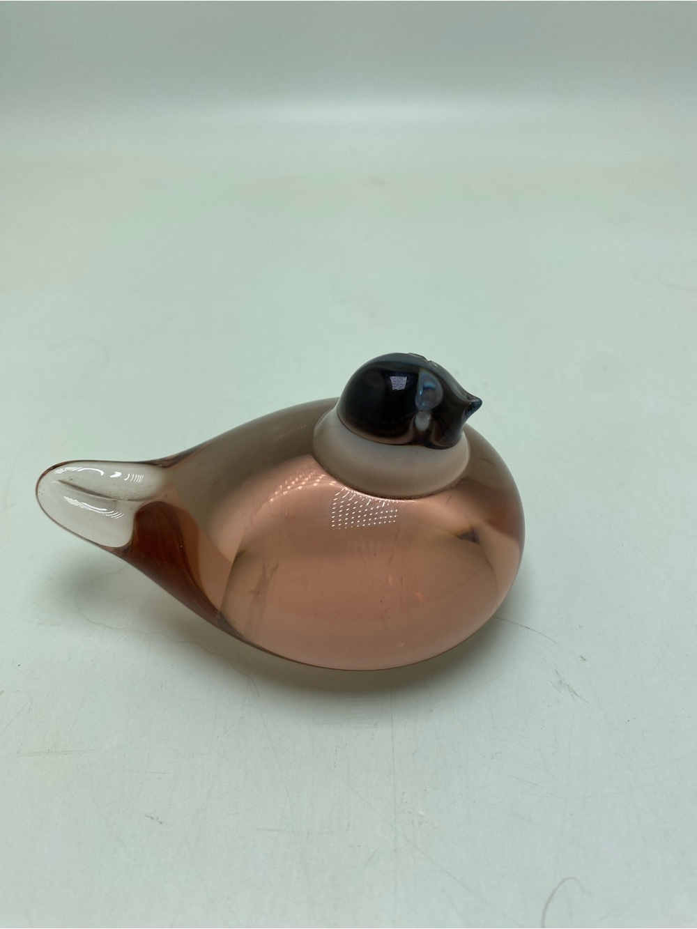 Hand Blown Art Glass Pink Bird